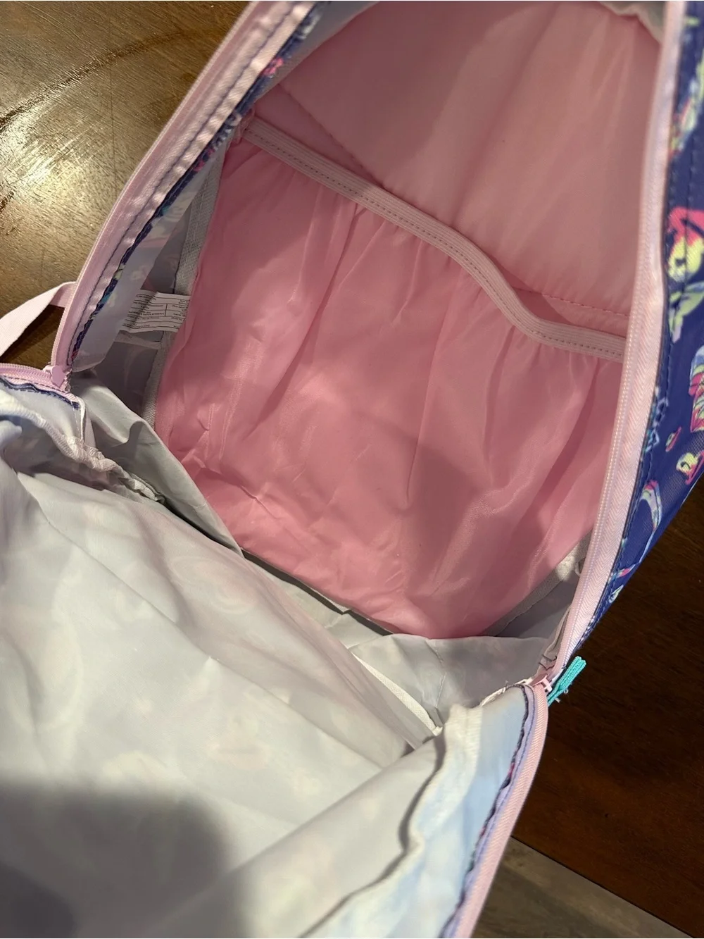 Kids Heart Print Purple Backpack A7:1364